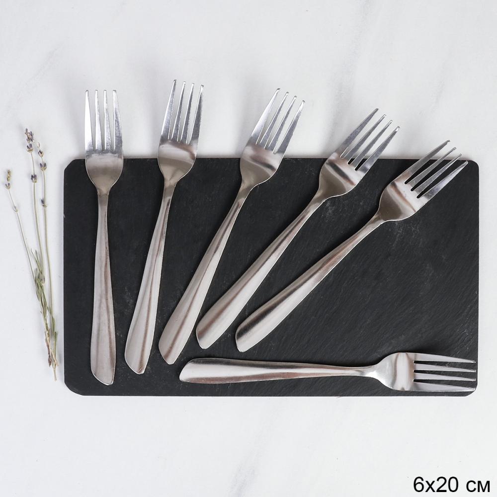 Вилка столовая 6 штук Серебро Сирена / MJ342 /уп 100/ 410