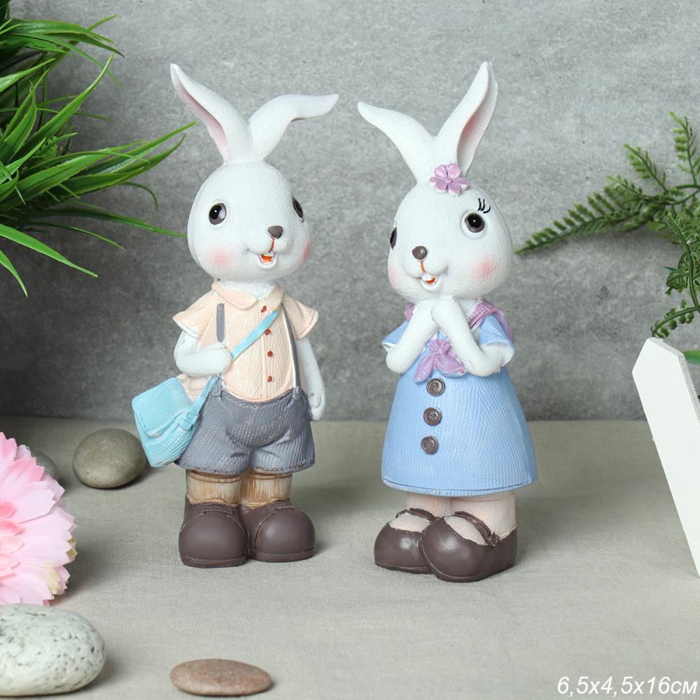 Фигурка Кролик 2 штуки набор 16 см / 9777 /уп 60/