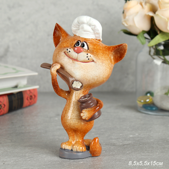 Фигурка Кот повар 15 см / YX11068 /уп 2/36/