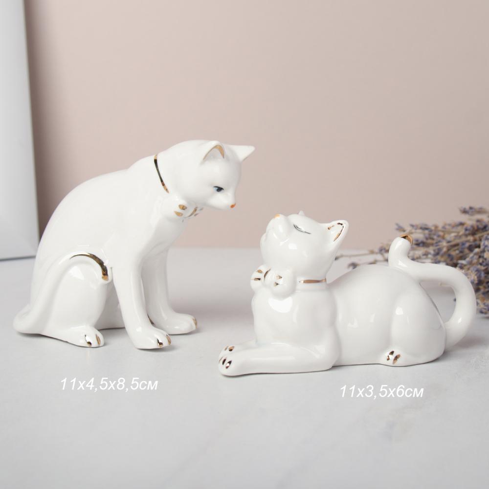 Статуэтка Кошки 2 штуки 8 см / B1002 /уп 48/