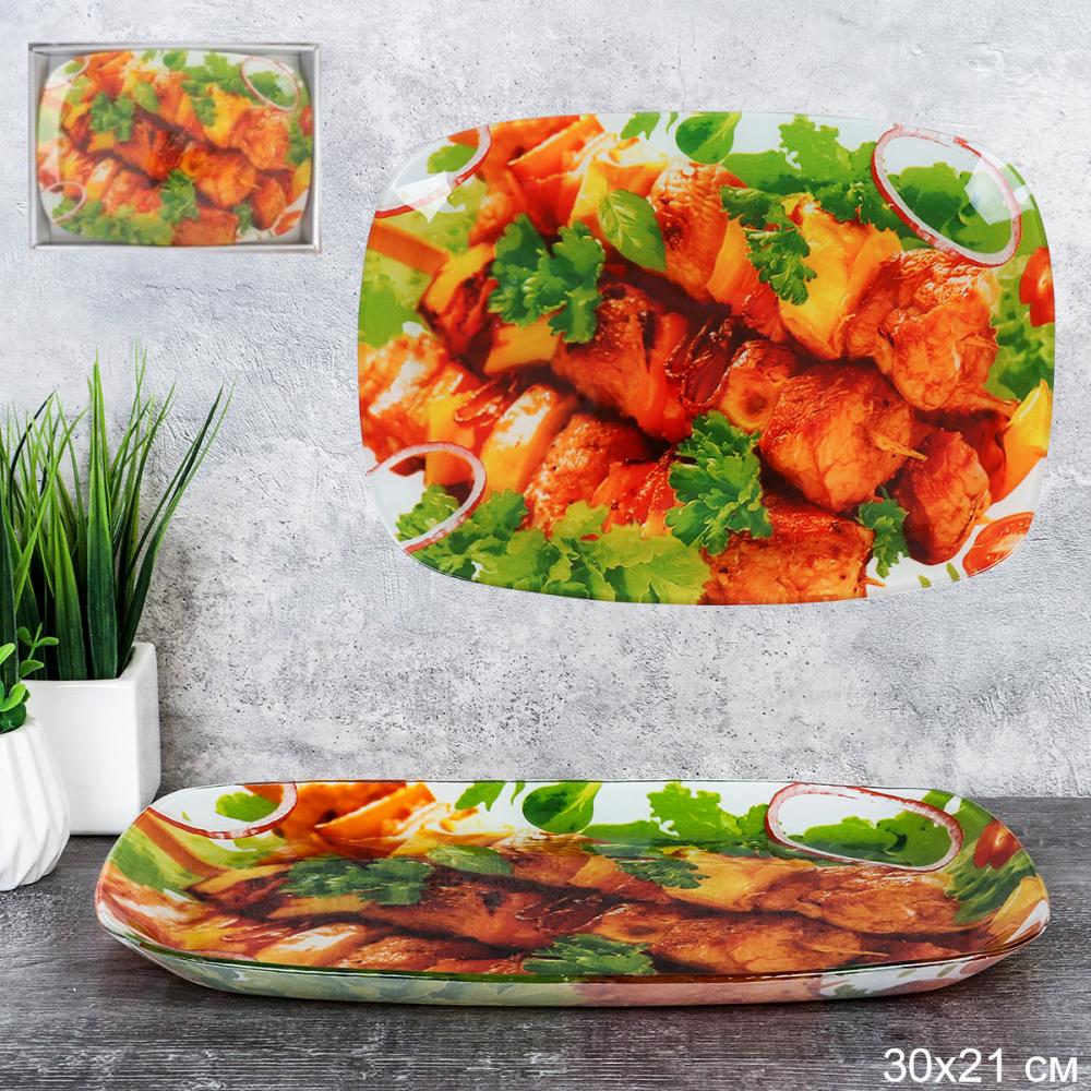 Блюдо сервировочное для подачи глубокое 30х21 см / S445012C -U042 /уп 12/ 709908