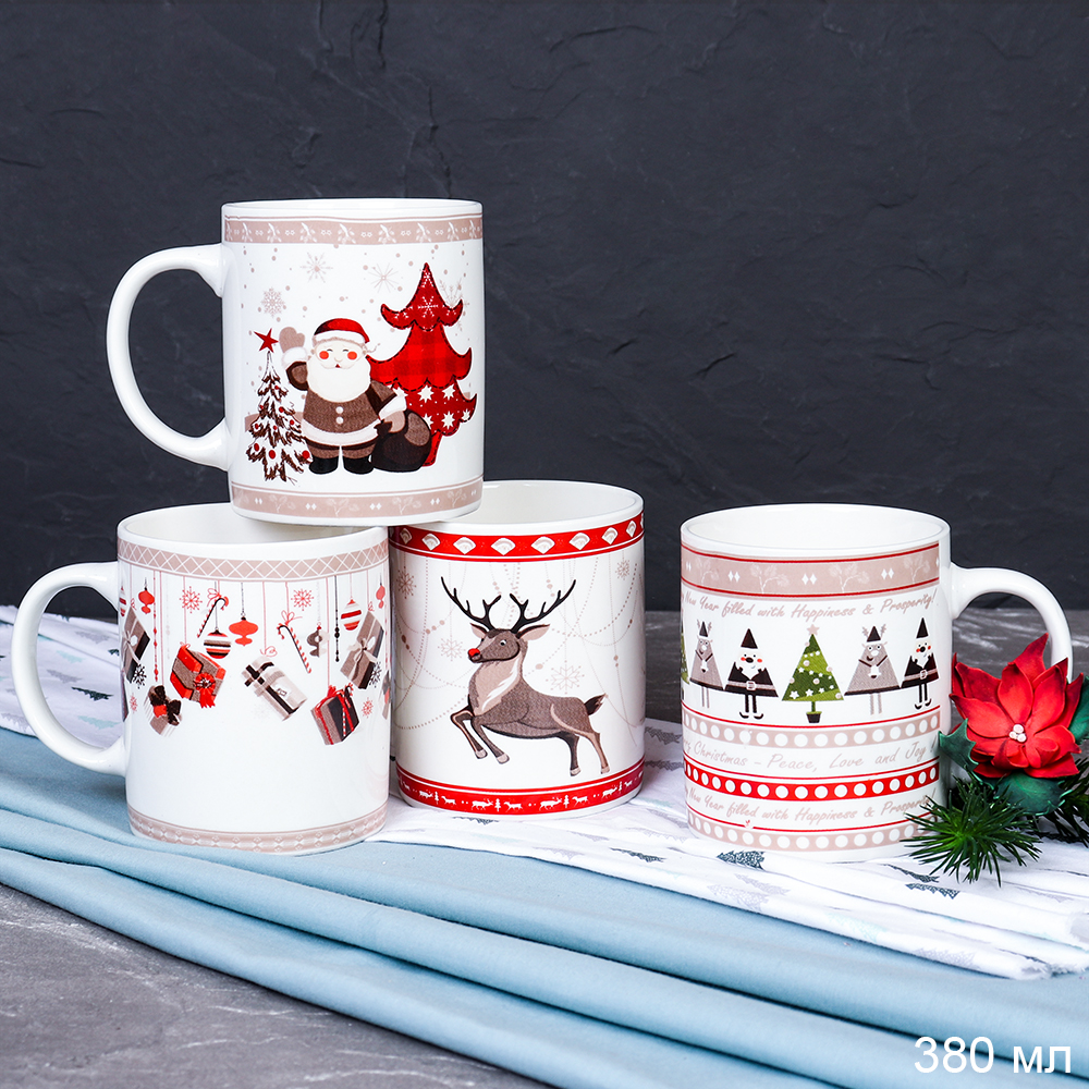 Кружка новогодняя 380 мл / 1188-7 /уп 12/72/