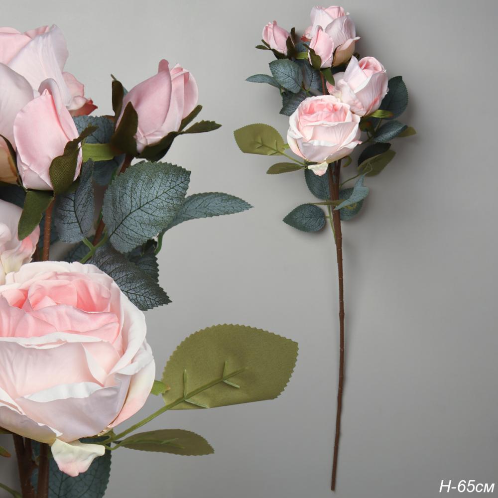 Цветок искусственный Роза 68 см розовая / RW-315 /уп 24/144/