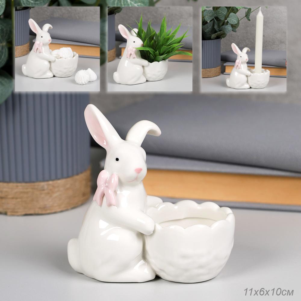 Фигурка Кролик 10 см / YZ1107 /уп 48/фарфор