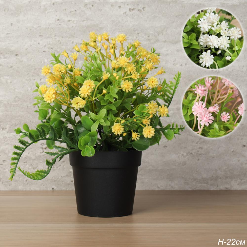 Цветочная композиция Цветы 22 см / CW477 /уп 12/144/