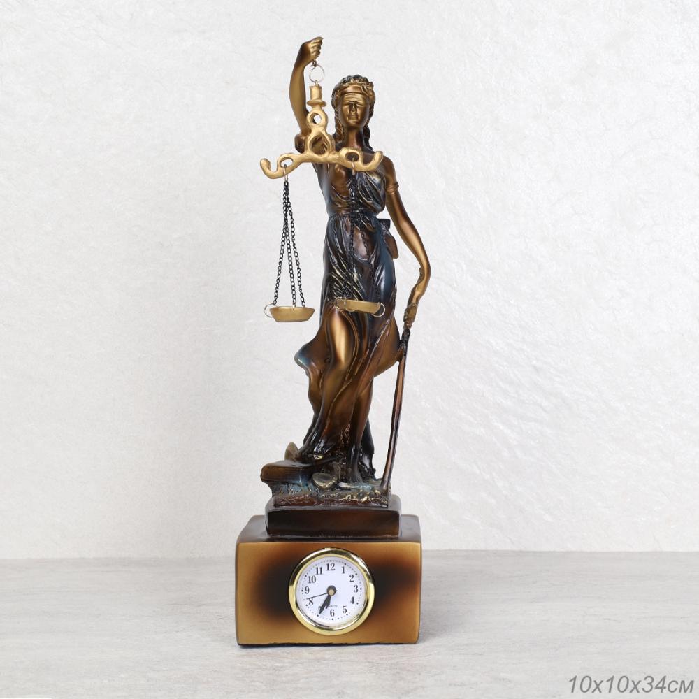 Часы статуэтка Фемида 34 см / ZB-198 /уп 12/