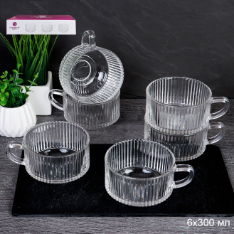 Кружка для чая 300 мл Вертикаль / RFV-45 /уп 12/ удобное хранение