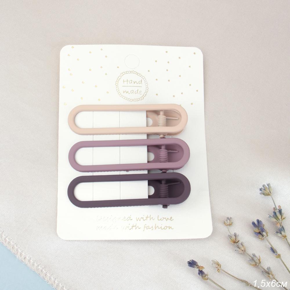 Заколка зажим для волос 3 штуки / NSAЕ-44 /уп 50/