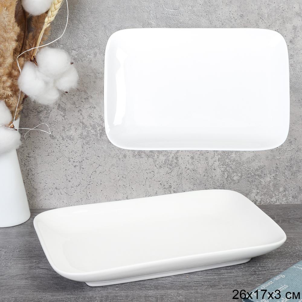 Блюдо прямоугольное 26х18 см / B37 /уп 21/