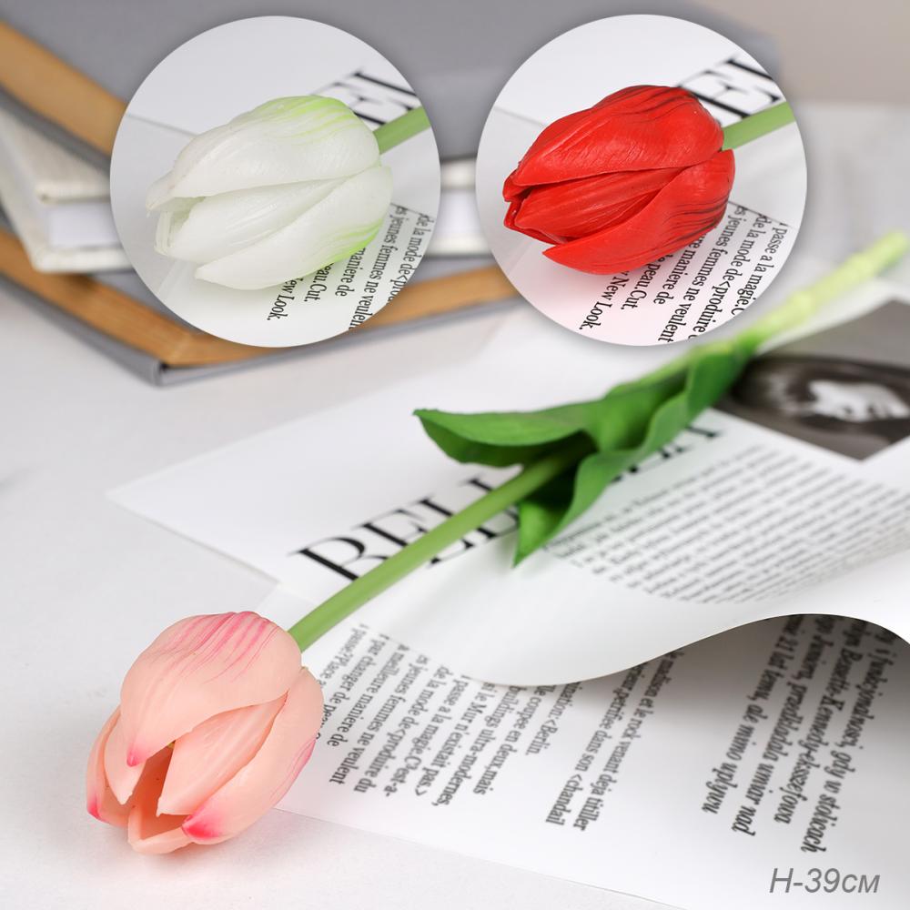 Цветок искусственный Тюльпан 39 см / GR-004 /уп 60/720/силикон