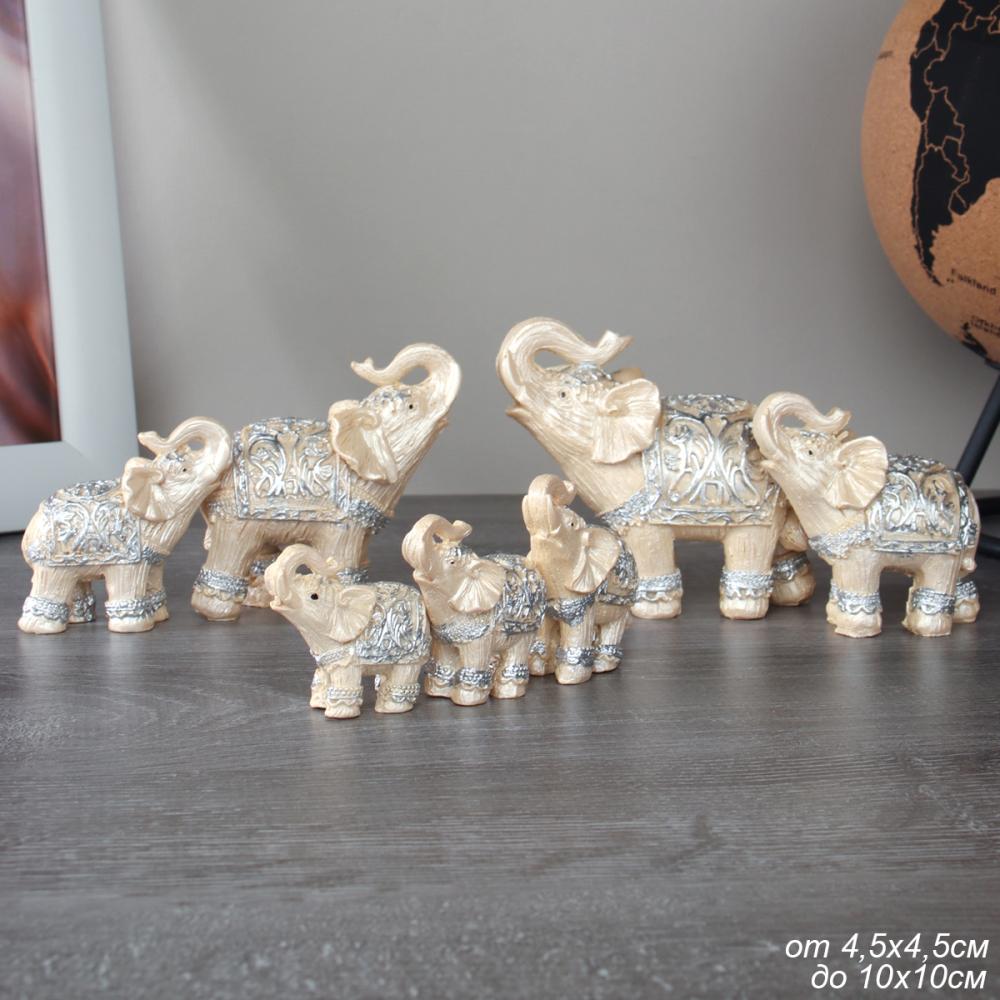 Статуэтки Слоны 7 штук набор / 4029 /уп 36/