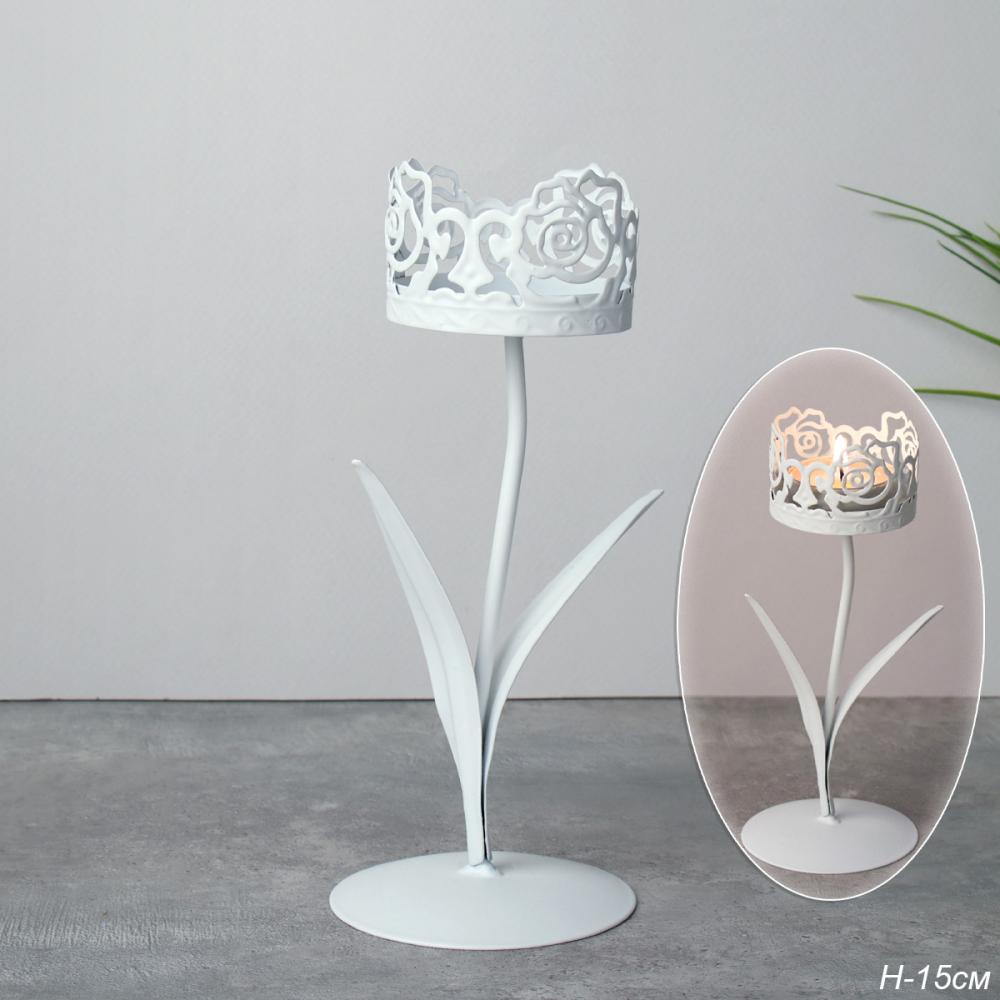 Подсвечник 15 см на одну свечу / E1004 /уп 288/