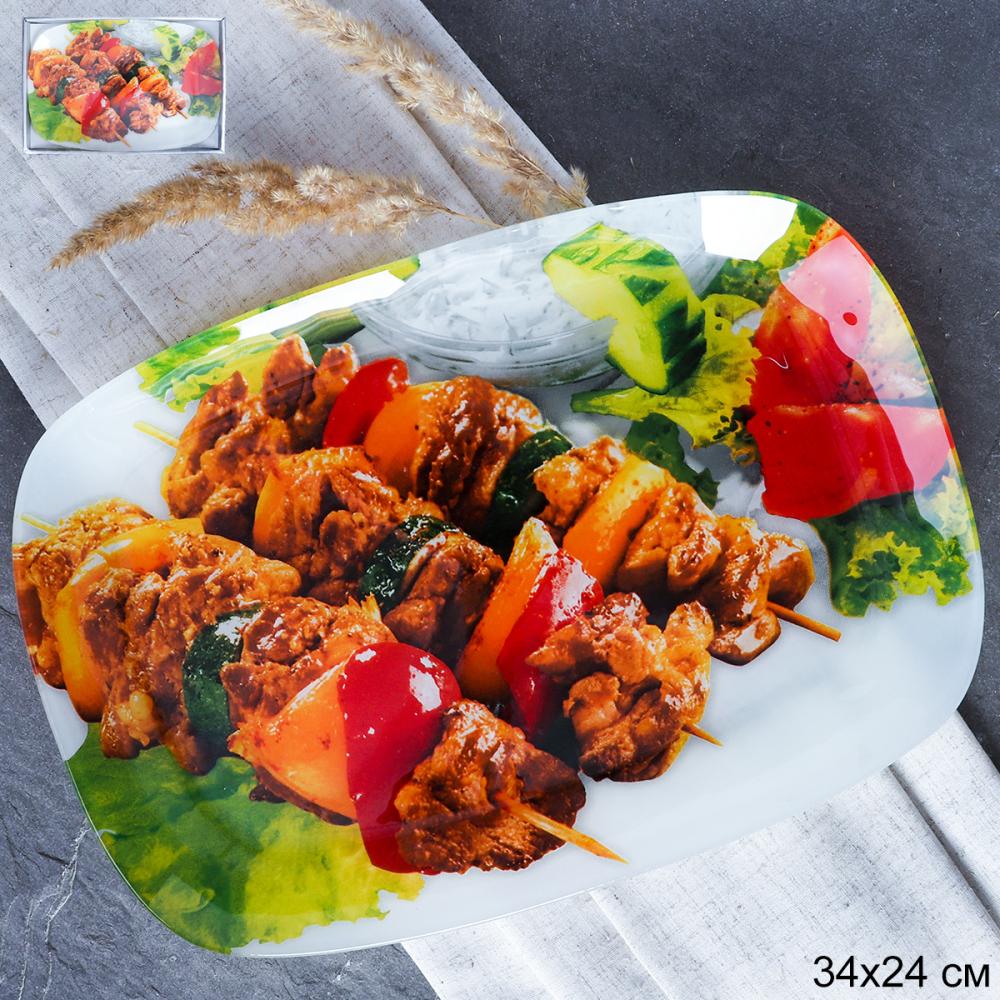 Блюдо прямоугольное глубокое 34х24см / S445014C - FF317 /уп 12/