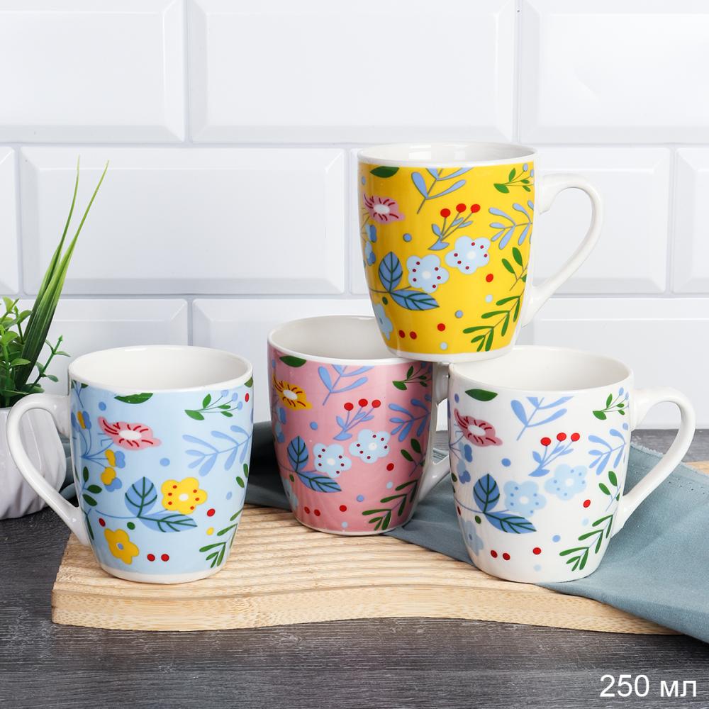 Кружка 250 мл Цветы / S2011 /уп 96/