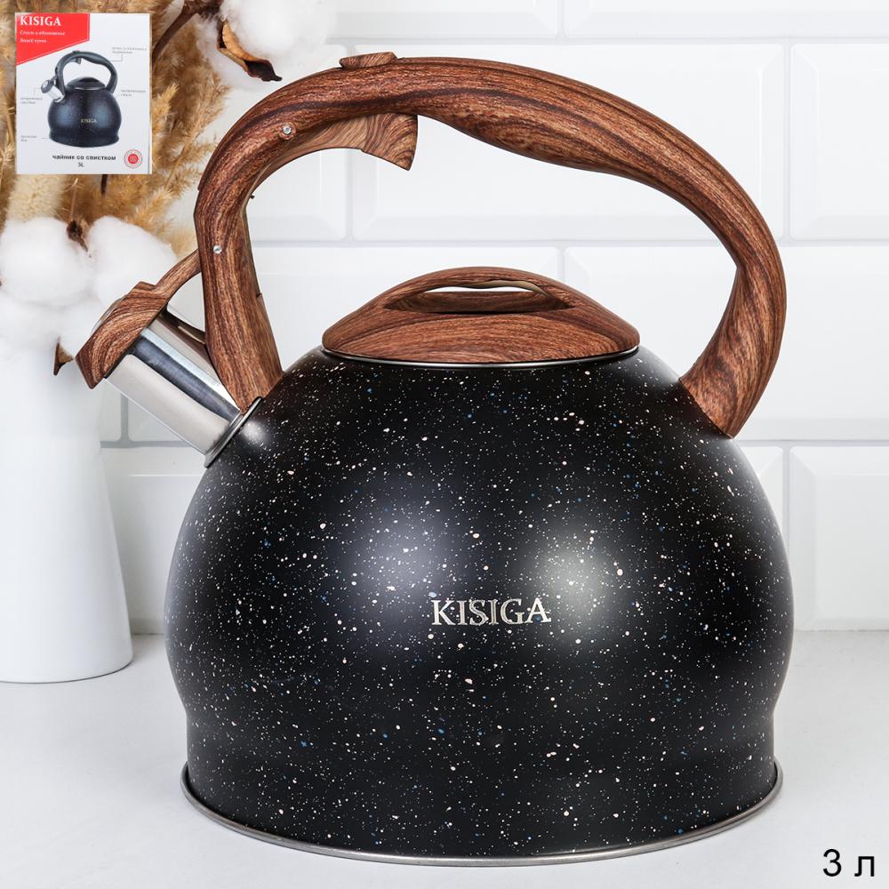 Чайник 3,0 л, ручка Soft Touch/ KISIGA / KBW-427 /уп 12/ 0,76/индукция / трехслойное дно