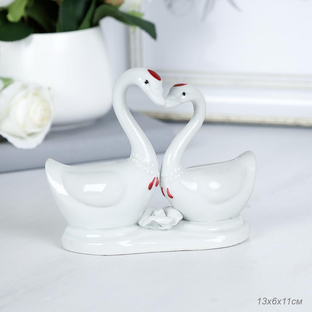 Статуэтка Лебеди 14х6х11 см / WRF-129 /уп 3/54/