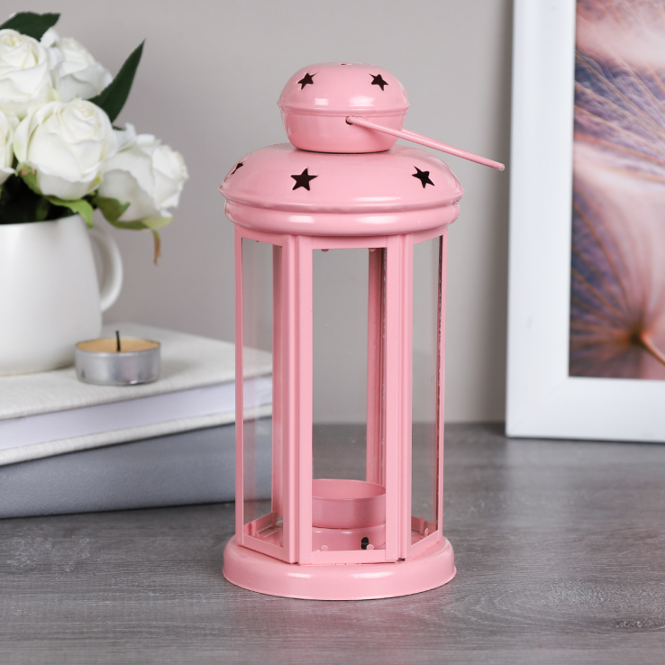 Подсвечник 21 см РОЗОВЫЙ / WL-733 /уп 12/48/729503