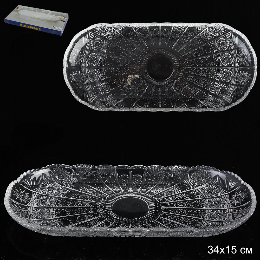 Блюдо овальное 34 см для сервировки / D-54B /уп 12/ ШТУЧНО