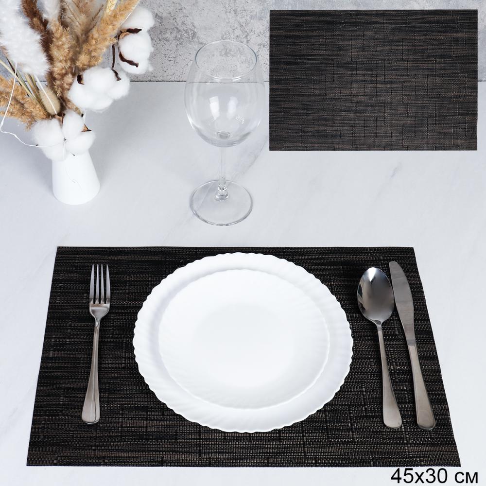 Салфетка для сервировки стола ПОЛОСЫ 30х45 см ШТУЧНО / P7 /уп 10/300/бронзовая