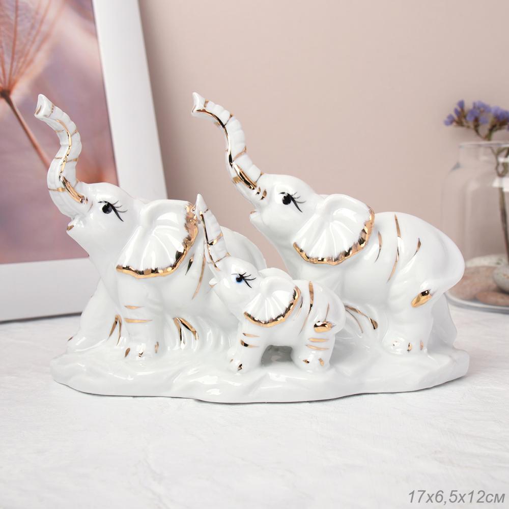 Статуэтка Слоны 17х6,5х12 см / W3124А /уп 48/