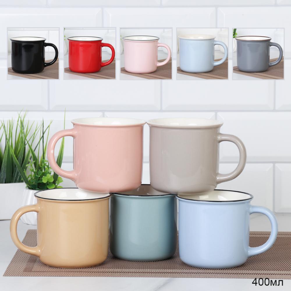 Кружка 400 мл Классика Пастель / AA-395-10 /уп 72/ микс 5