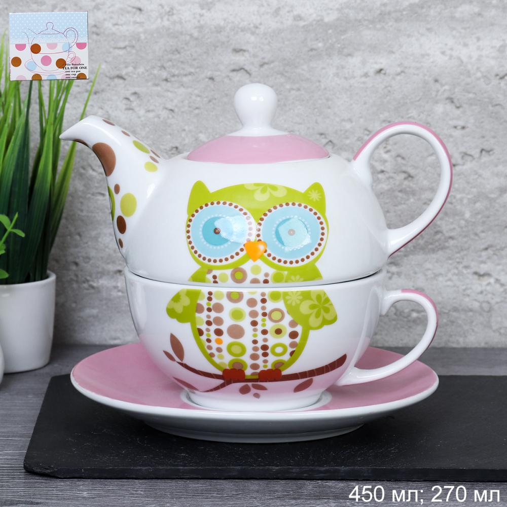Чайный набор 3 предмета 250 мл кружка 450 мл / TR-743 уп 18/