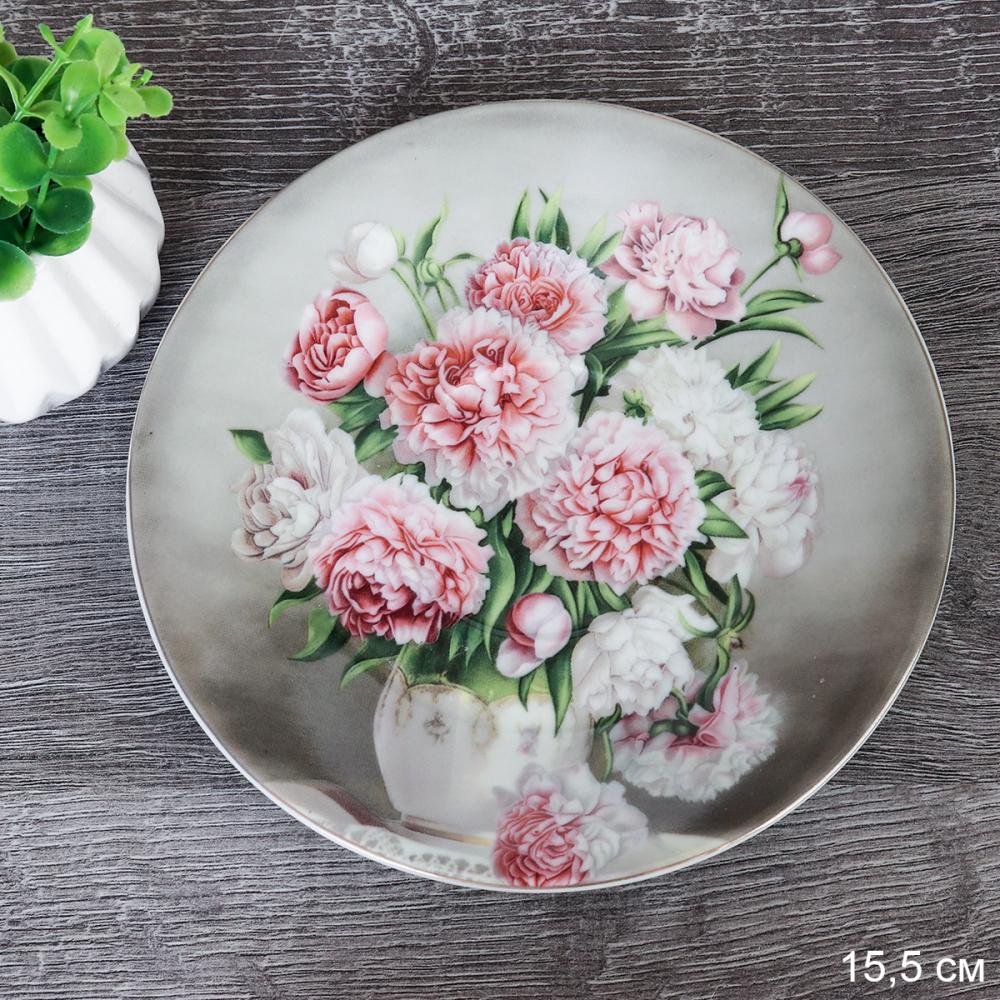 Блюдце 15,5 см / LY-1870 /уп 72/ Пионы