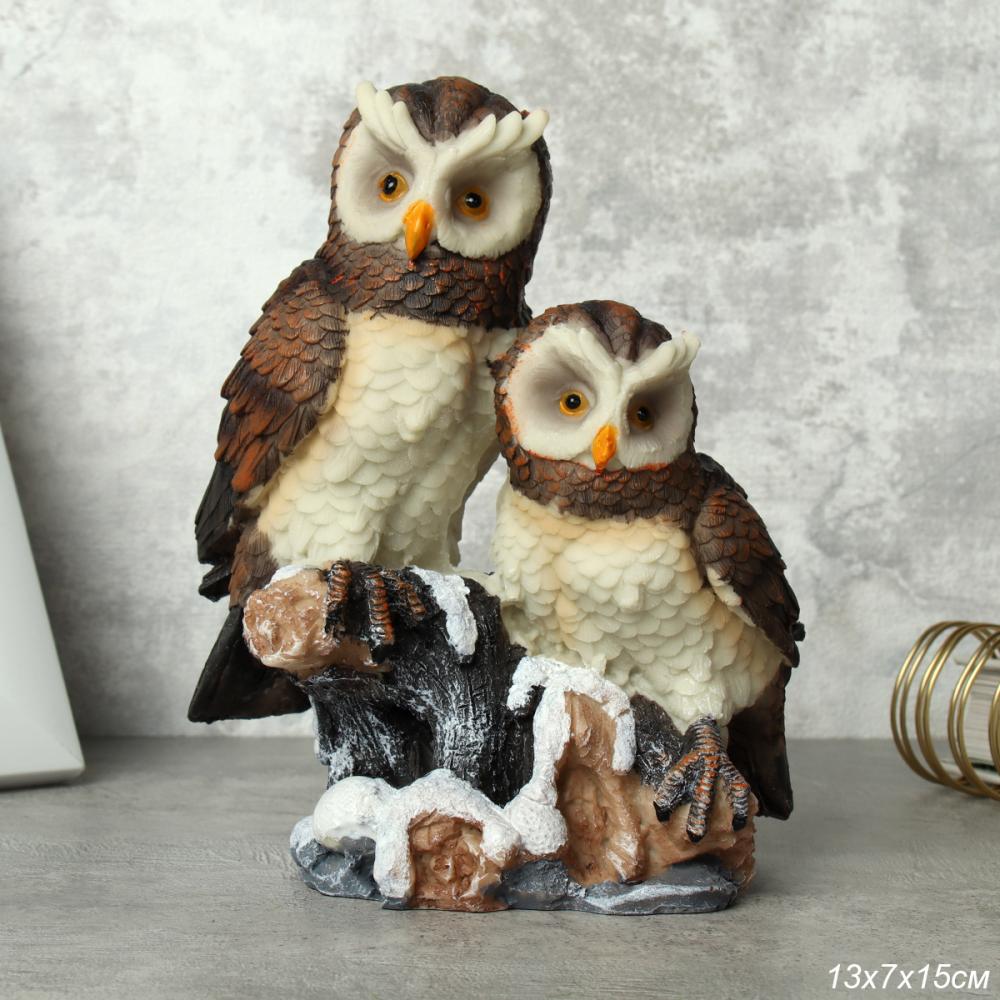 Статуэтка Совы на ветке 15 см / 1711/1712 /уп 72/