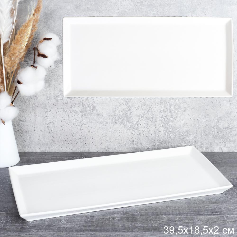 Блюдо прямоугольное 39,5х18,5х2 см / SWR-82 /уп 21/