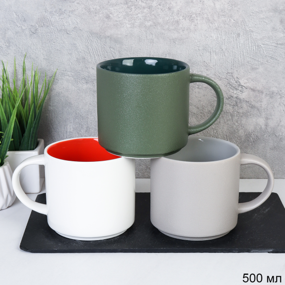 Кружка 500 мл / WRF-317 /уп 36/ микс 5/ 2 сорт