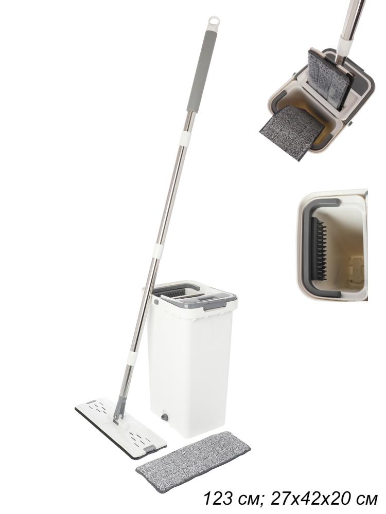 Ведро с вертикальным отжимом и шваброй / BM5 /уп 20/ 2 насадки/АКЦИЯ