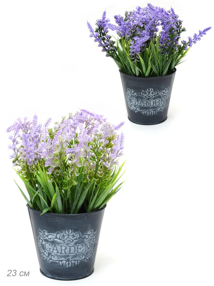 Цветочная композиция Лаванда 23 см / 0213-149 /уп 60/ (Сиреневый)