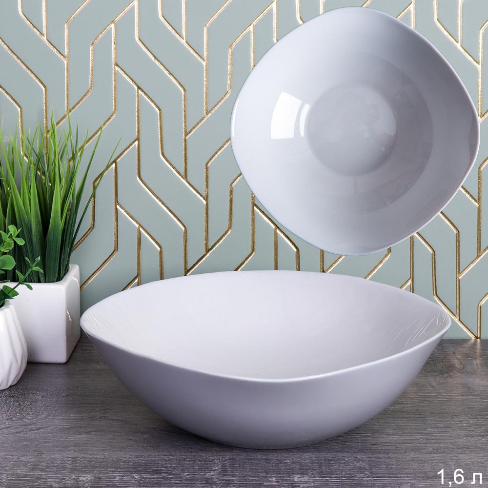 Салатник квадратный 1600 мл Серый цвет / SQ9585659