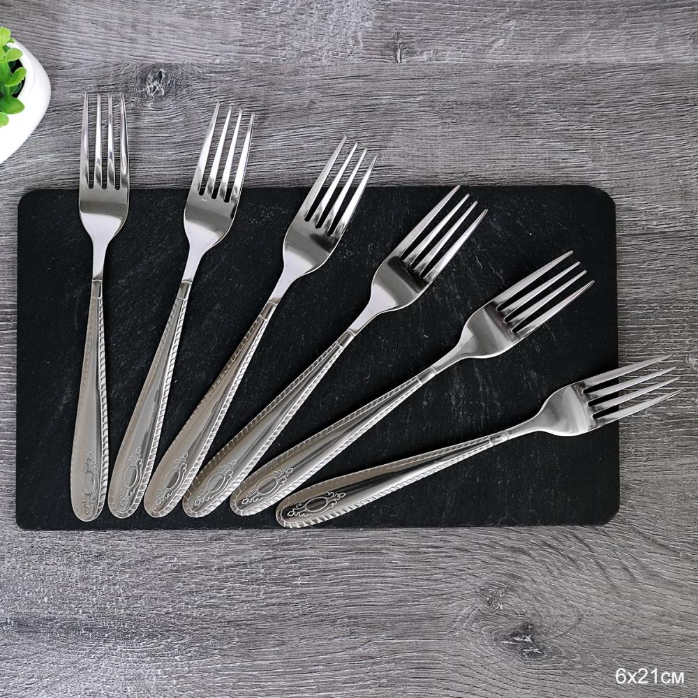 Вилка столовая 6 штук Серебро Маэстро Глянец / MJXA08 /уп 100/