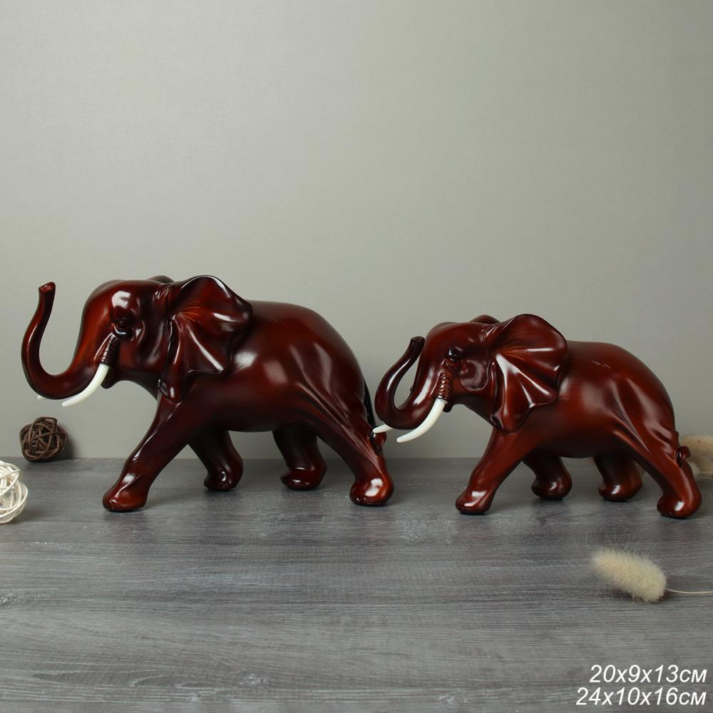 Статуэтка Слон 2 штуки 24х16 см  20х13 см / DR-471 /уп 16/