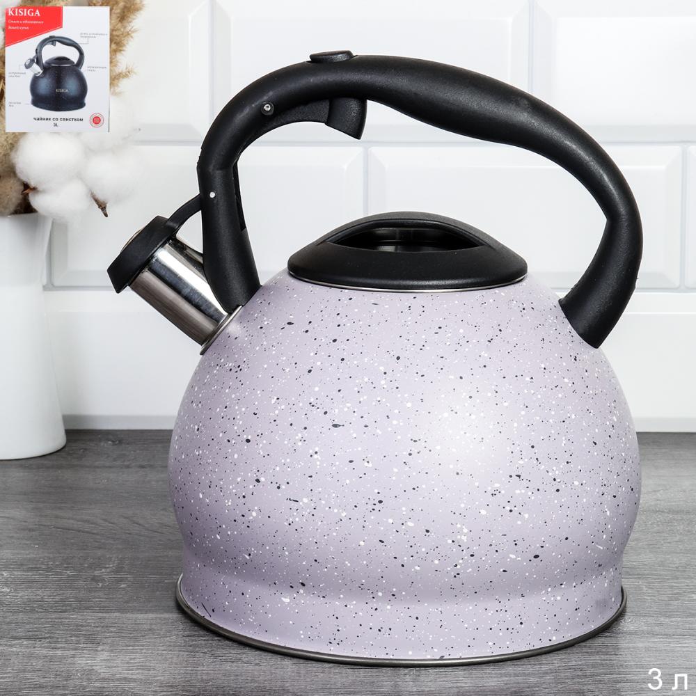 Чайник 3,0 л, ручка Бакелит/ KISIGA / KSG-443 /уп 12/ 0,76/индукция / трехслойное дно