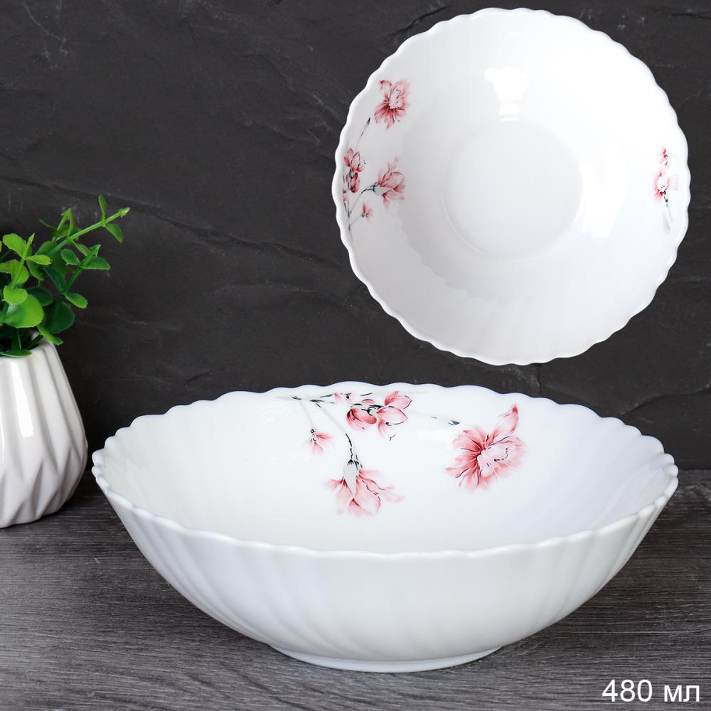 Салатник 480 мл 155 мм тарелка глубокая / TW-60 (7208) /уп 6/72/ Садовая гвоздика