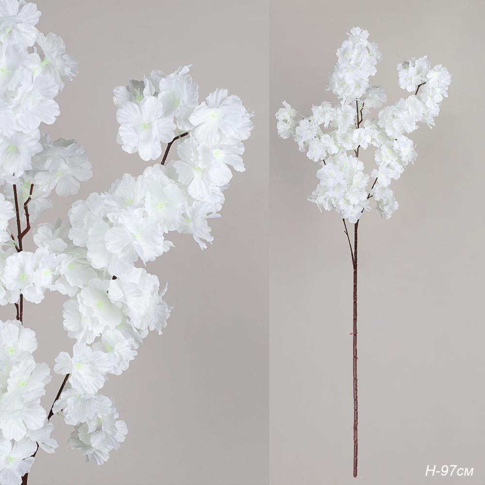 Цветок искусственный Сакура 97 см / WGF-01 /уп 10/500/белый