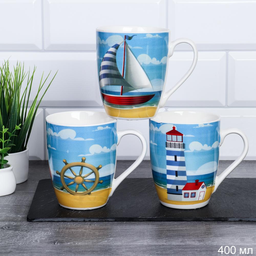 Кружка 400 мл Морская / 4809-10 / уп 72/