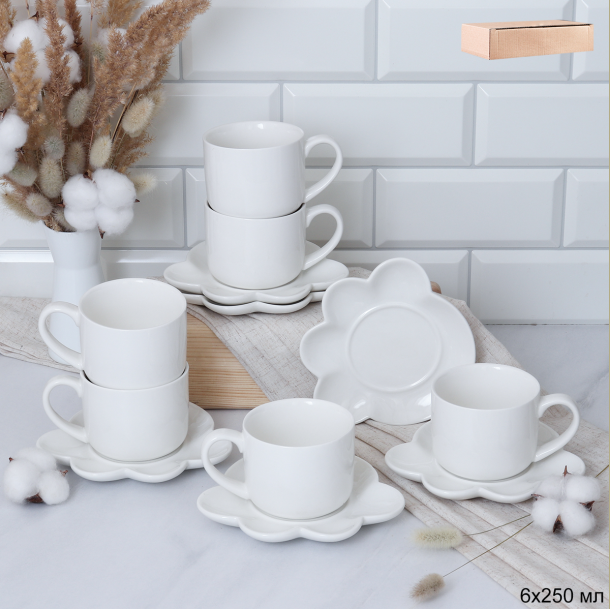 Чайный набор 12 предметов 250 мл / UT-1145 /уп 4/