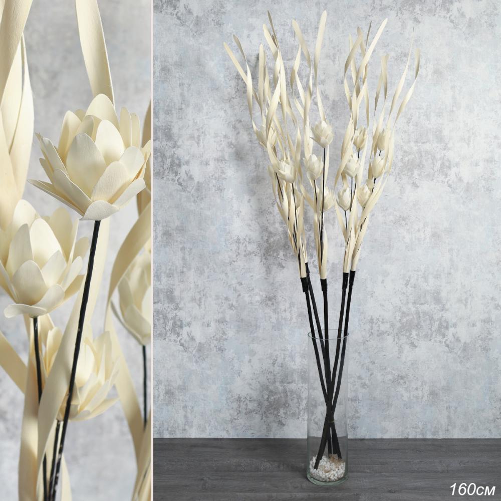 Сухоцвет набор 5 штук 160 см / WF-078 /уп 15/60/белый