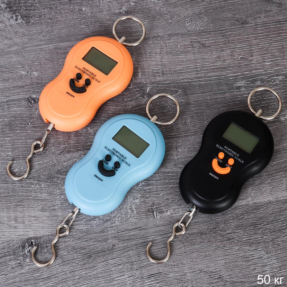 Весы безмен электронные 50 кг / YD206 /уп 100/ без батареек (Оранжевый)