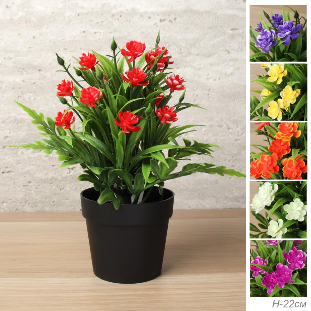 Цветочная композиция Цветы 22 см / CW476 /уп 12/144/