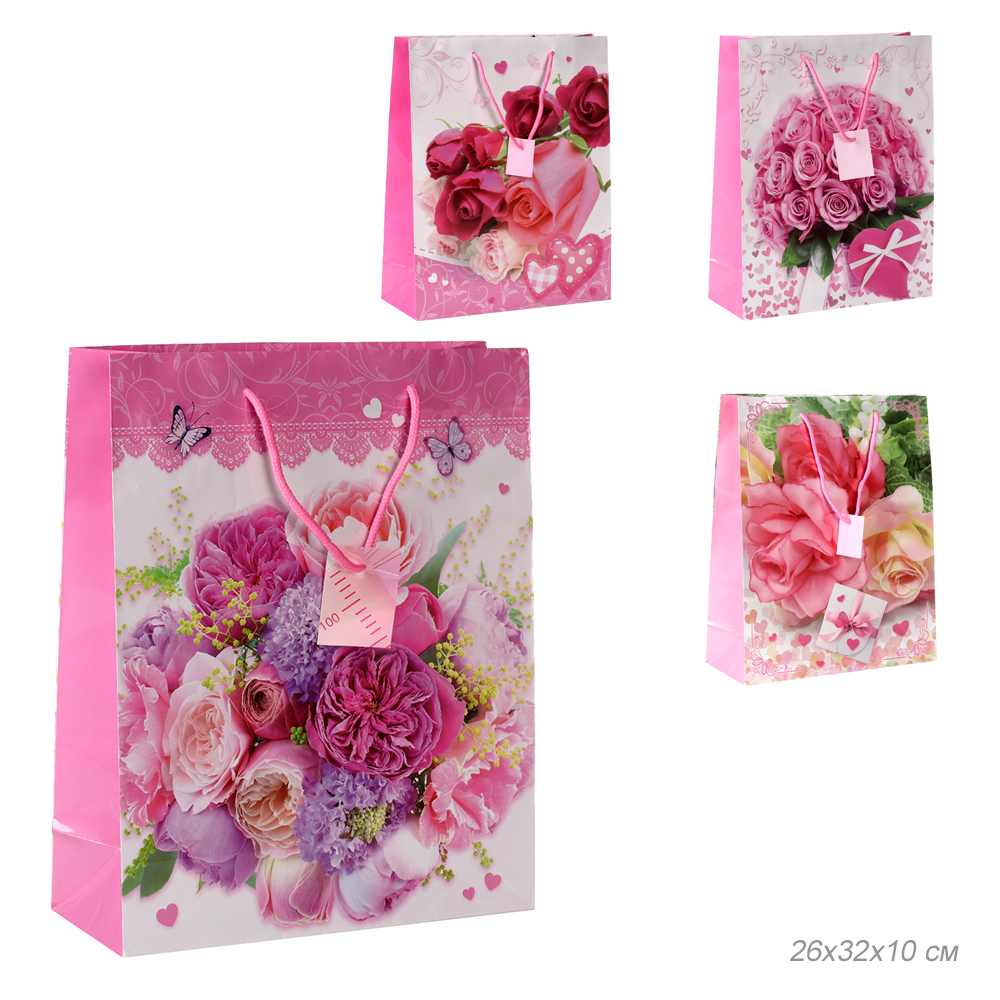 Пакет подарочный 26x32x10 / 17013-M /уп 12/720/ микс