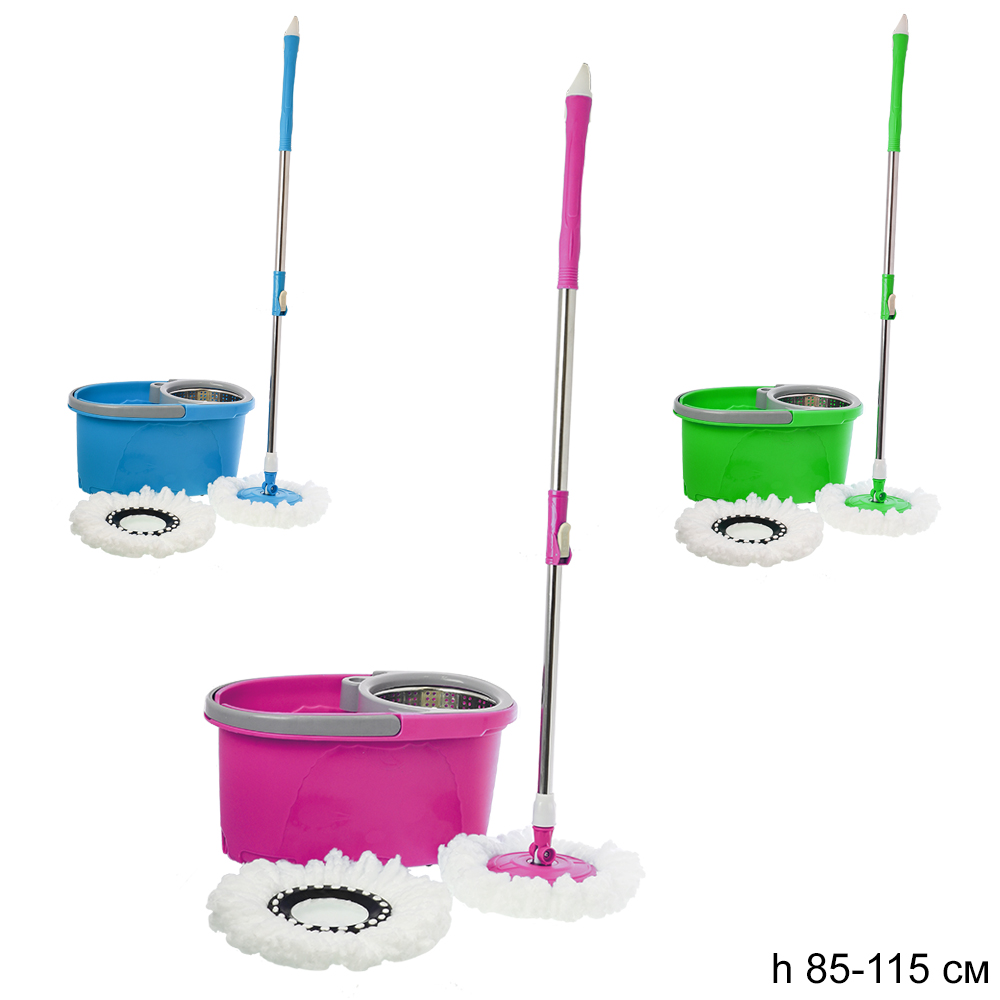 Ведро с отжимом и шваброй центрифуга нерж / SQ-102 /уп 20/