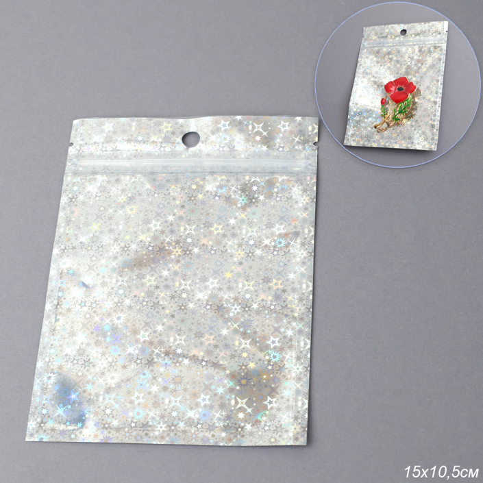 Пакет подарочный 10,5х15 см / ZIP-05 / штучно