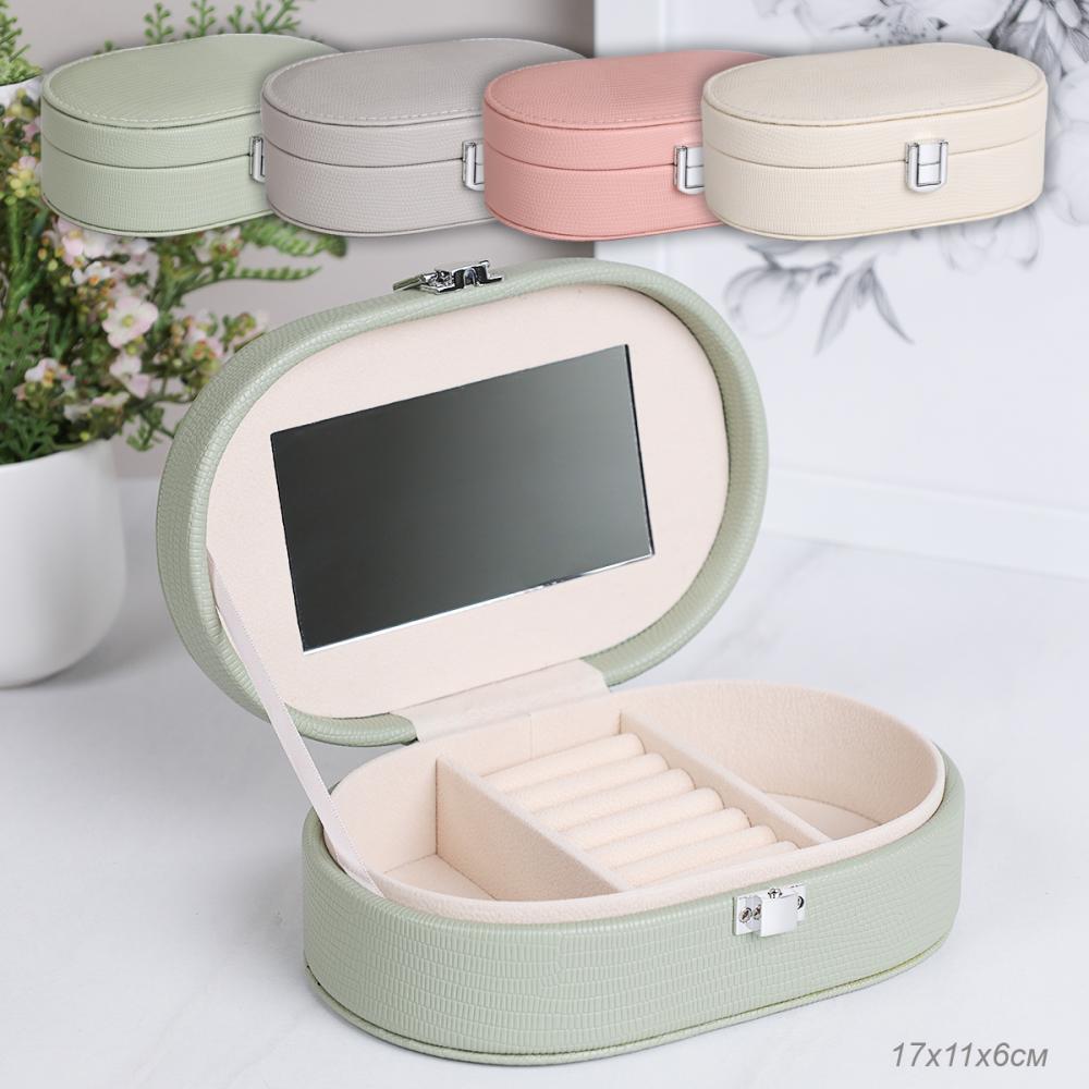 Шкатулка для украшений 11х17х6 см / 159-1 /уп 96/ Белая/