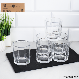 Стакан  250 мл Грани / Y5301 /уп 12/ низкий/ШТУЧНО