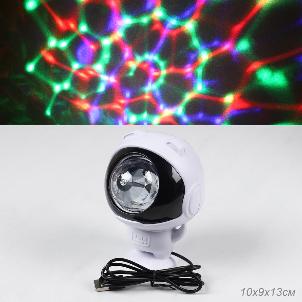 Проектор диско-шар ночник светодиодный классический, настольный 13 см / CW182609-7 /уп 48/