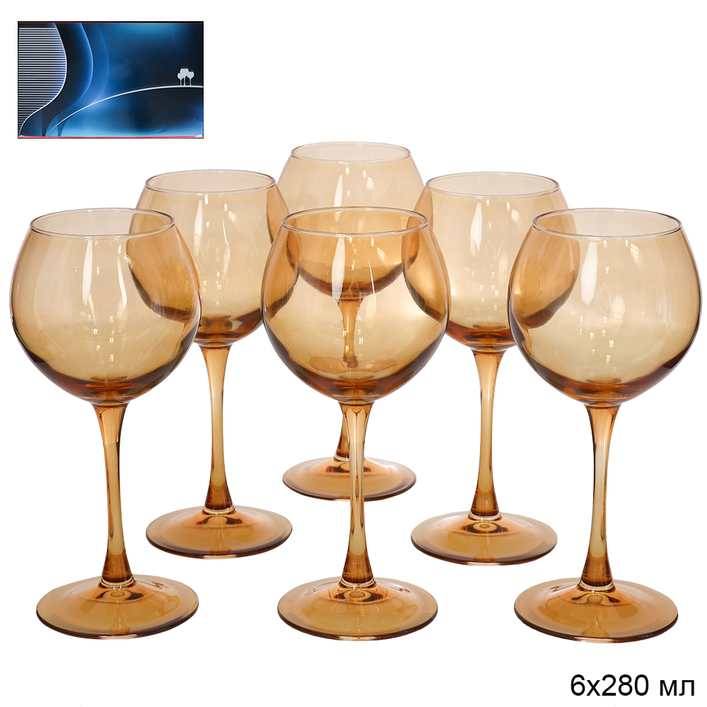 Бокалы 350 мл 6 штук Виски / 1770-Н7-Виски /уп/ АКЦИЯ